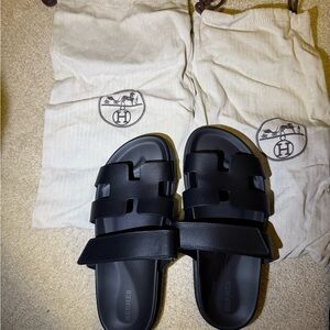 Hermes Black Women's Sandals